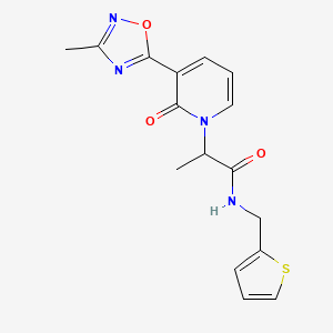 2-[3-(3-methyl-1,2,4-oxadiazol-5-yl)-2-oxopyridin-1(2H)-yl]-N-(2-thienylmethyl)propanamide