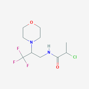 2-Chloro-N-(3,3,3-trifluoro-2-morpholin-4-ylpropyl)propanamide