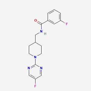 3-fluoro-N-((1-(5-fluoropyrimidin-2-yl)piperidin-4-yl)methyl)benzamide