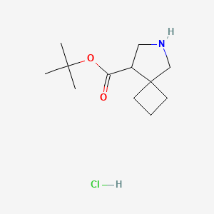 molecular formula C12H22ClNO2 B2911286 tert-Butyl 6-azaspiro[3.4]octane-8-carboxylate hydrochloride CAS No. 2241139-91-1