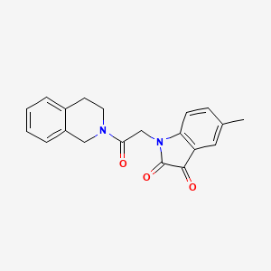 molecular formula C20H18N2O3 B2911296 1-[2-(3,4-dihydroisoquinolin-2(1H)-yl)-2-oxoethyl]-5-methyl-1H-indole-2,3-dione CAS No. 696626-50-3