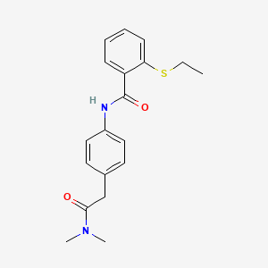 molecular formula C19H22N2O2S B2911297 N-(4-(2-(dimethylamino)-2-oxoethyl)phenyl)-2-(ethylthio)benzamide CAS No. 1206995-18-7