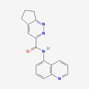 N-Quinolin-5-yl-6,7-dihydro-5H-cyclopenta[c]pyridazine-3-carboxamide