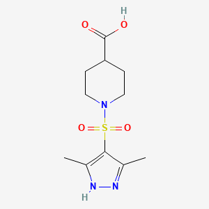 1-[(3,5-dimethyl-1H-pyrazol-4-yl)sulfonyl]piperidine-4-carboxylic acid