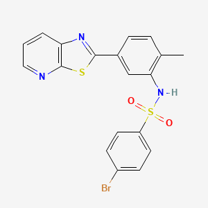 4-bromo-N-(2-methyl-5-(thiazolo[5,4-b]pyridin-2-yl)phenyl)benzenesulfonamide