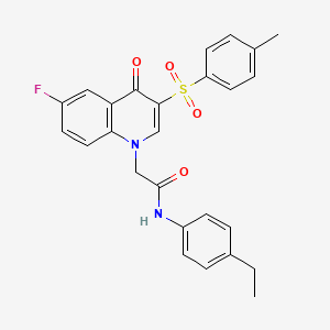 molecular formula C26H23FN2O4S B2911329 N-(4-ethylphenyl)-2-[6-fluoro-3-(4-methylbenzenesulfonyl)-4-oxo-1,4-dihydroquinolin-1-yl]acetamide CAS No. 902278-70-0