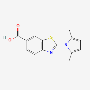 molecular formula C14H12N2O2S B2911345 2-(2,5-dimethyl-1H-pyrrol-1-yl)-1,3-benzothiazole-6-carboxylic acid CAS No. 919747-26-5