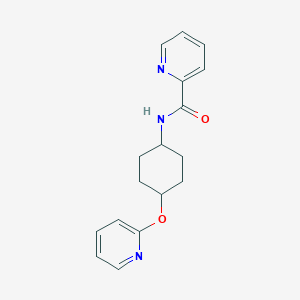 molecular formula C17H19N3O2 B2911347 N-((1r,4r)-4-(pyridin-2-yloxy)cyclohexyl)picolinamide CAS No. 2034394-74-4