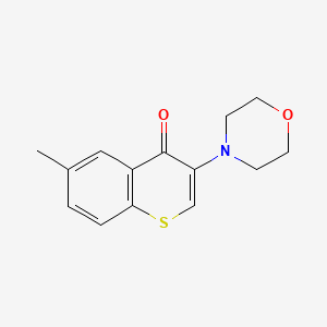 molecular formula C14H15NO2S B2911357 6-Methyl-3-morpholin-4-ylthiochromen-4-one CAS No. 895798-05-7