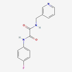 molecular formula C14H12FN3O2 B2911364 N-(4-Fluoro-phenyl)-N'-pyridin-3-ylmethyl-oxalamide CAS No. 331863-16-2