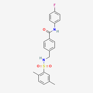 4-[[(2,5-dimethylphenyl)sulfonylamino]methyl]-N-(4-fluorophenyl)benzamide
