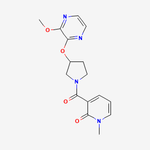 3-(3-((3-methoxypyrazin-2-yl)oxy)pyrrolidine-1-carbonyl)-1-methylpyridin-2(1H)-one