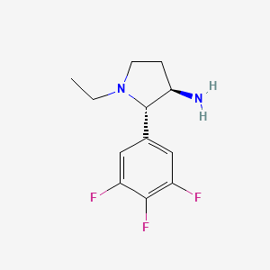 molecular formula C12H15F3N2 B2911377 (2S,3R)-1-Ethyl-2-(3,4,5-trifluorophenyl)pyrrolidin-3-amine CAS No. 2219419-52-8
