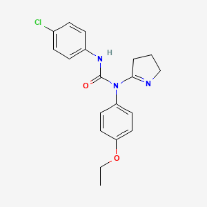 3-(4-chlorophenyl)-1-(3,4-dihydro-2H-pyrrol-5-yl)-1-(4-ethoxyphenyl)urea