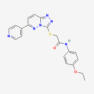 molecular formula C20H18N6O2S B2911404 N-(4-ethoxyphenyl)-2-{[6-(pyridin-4-yl)-[1,2,4]triazolo[4,3-b]pyridazin-3-yl]sulfanyl}acetamide CAS No. 894060-53-8
