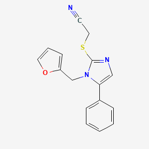 2-({1-[(furan-2-yl)methyl]-5-phenyl-1H-imidazol-2-yl}sulfanyl)acetonitrile