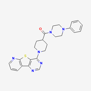 (4-Phenylpiperazin-1-yl)(1-(pyrido[3',2':4,5]thieno[3,2-d]pyrimidin-4-yl)piperidin-4-yl)methanone