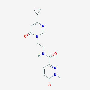 N-(2-(4-cyclopropyl-6-oxopyrimidin-1(6H)-yl)ethyl)-1-methyl-6-oxo-1,6-dihydropyridazine-3-carboxamide