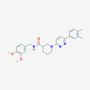 molecular formula C27H32N4O3 B2911412 N-[(3,4-dimethoxyphenyl)methyl]-1-[6-(3,4-dimethylphenyl)pyridazin-3-yl]piperidine-3-carboxamide CAS No. 1251595-21-7