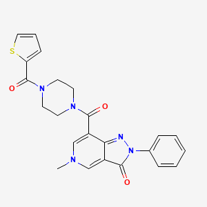 5-methyl-2-phenyl-7-(4-(thiophene-2-carbonyl)piperazine-1-carbonyl)-2H-pyrazolo[4,3-c]pyridin-3(5H)-one