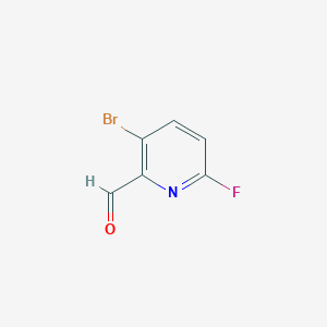 molecular formula C6H3BrFNO B2911420 3-Bromo-6-fluoropyridine-2-carbaldehyde CAS No. 1227603-17-9