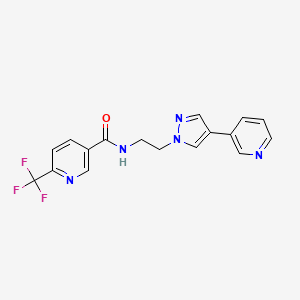 N-{2-[4-(pyridin-3-yl)-1H-pyrazol-1-yl]ethyl}-6-(trifluoromethyl)pyridine-3-carboxamide