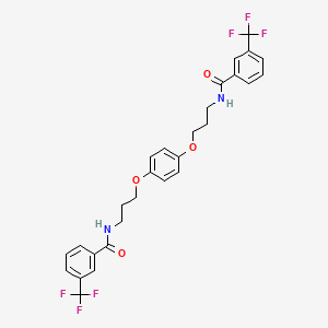 3-(trifluoromethyl)-N-[3-[4-[3-[[3-(trifluoromethyl)benzoyl]amino]propoxy]phenoxy]propyl]benzamide