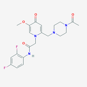 2-(2-((4-acetylpiperazin-1-yl)methyl)-5-methoxy-4-oxopyridin-1(4H)-yl)-N-(2,4-difluorophenyl)acetamide