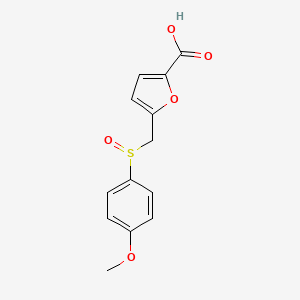 molecular formula C13H12O5S B2911437 5-{[(4-Methoxyphenyl)sulfinyl]methyl}-2-furoic acid CAS No. 1015912-19-2