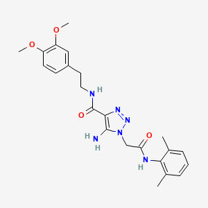 5-amino-N-(3,4-dimethoxyphenethyl)-1-(2-((2,6-dimethylphenyl)amino)-2-oxoethyl)-1H-1,2,3-triazole-4-carboxamide