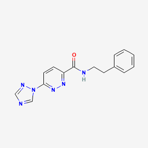 N-phenethyl-6-(1H-1,2,4-triazol-1-yl)pyridazine-3-carboxamide