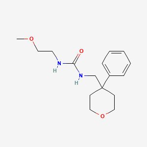 1-(2-methoxyethyl)-3-((4-phenyltetrahydro-2H-pyran-4-yl)methyl)urea
