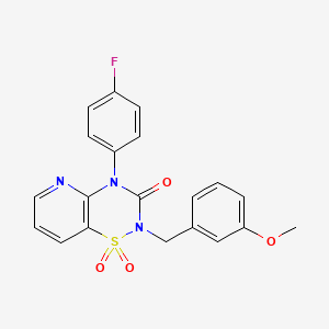 4-(4-fluorophenyl)-2-(3-methoxybenzyl)-2H-pyrido[2,3-e][1,2,4]thiadiazin-3(4H)-one 1,1-dioxide