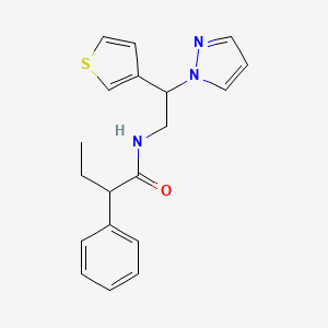 N-(2-(1H-pyrazol-1-yl)-2-(thiophen-3-yl)ethyl)-2-phenylbutanamide