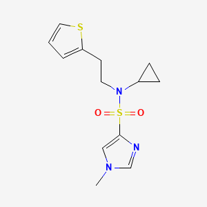 N-cyclopropyl-1-methyl-N-(2-(thiophen-2-yl)ethyl)-1H-imidazole-4-sulfonamide