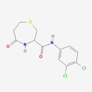 molecular formula C12H12Cl2N2O2S B2911464 N-(3,4-dichlorophenyl)-5-oxo-1,4-thiazepane-3-carboxamide CAS No. 1396554-82-7
