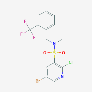 5-bromo-2-chloro-N-methyl-N-[[2-(trifluoromethyl)phenyl]methyl]pyridine-3-sulfonamide