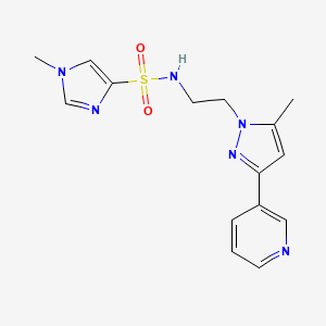 1-methyl-N-(2-(5-methyl-3-(pyridin-3-yl)-1H-pyrazol-1-yl)ethyl)-1H-imidazole-4-sulfonamide