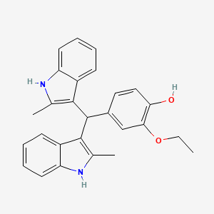 4-[bis(2-methyl-1H-indol-3-yl)methyl]-2-ethoxyphenol