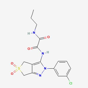 N1-(2-(3-chlorophenyl)-5,5-dioxido-4,6-dihydro-2H-thieno[3,4-c]pyrazol-3-yl)-N2-propyloxalamide