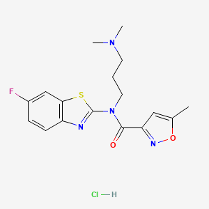 N-(3-(dimethylamino)propyl)-N-(6-fluorobenzo[d]thiazol-2-yl)-5-methylisoxazole-3-carboxamide hydrochloride