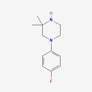 molecular formula C12H17FN2 B2911502 1-(4-Fluorophenyl)-3,3-dimethylpiperazine CAS No. 1226160-70-8