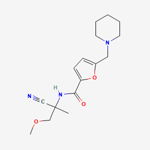 N-(2-Cyano-1-methoxypropan-2-yl)-5-(piperidin-1-ylmethyl)furan-2-carboxamide