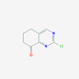molecular formula C8H7ClN2O B2911516 2-chloro-6,7-dihydroquinazolin-8(5H)-one CAS No. 1105664-58-1