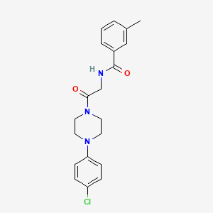 N-{2-[4-(4-chlorophenyl)piperazino]-2-oxoethyl}-3-methylbenzenecarboxamide