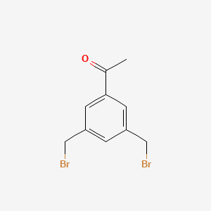 molecular formula C10H10Br2O B2911518 1-[3,5-Bis(bromomethyl)phenyl]-ethanone CAS No. 544467-01-8