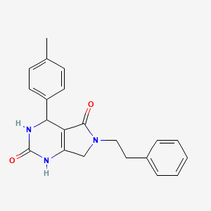 6-phenethyl-4-(p-tolyl)-3,4,6,7-tetrahydro-1H-pyrrolo[3,4-d]pyrimidine-2,5-dione