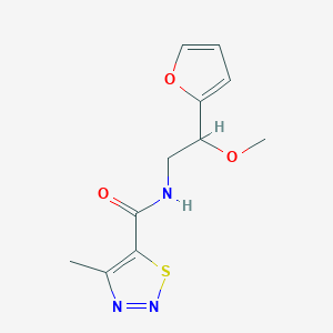 N-(2-(furan-2-yl)-2-methoxyethyl)-4-methyl-1,2,3-thiadiazole-5-carboxamide