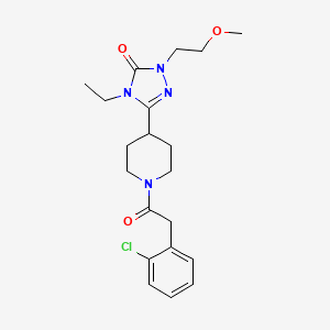 3-(1-(2-(2-chlorophenyl)acetyl)piperidin-4-yl)-4-ethyl-1-(2-methoxyethyl)-1H-1,2,4-triazol-5(4H)-one
