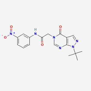 2-(1-(tert-butyl)-4-oxo-1H-pyrazolo[3,4-d]pyrimidin-5(4H)-yl)-N-(3-nitrophenyl)acetamide